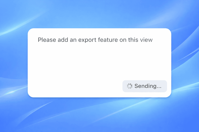 Feedback widget with user feedback