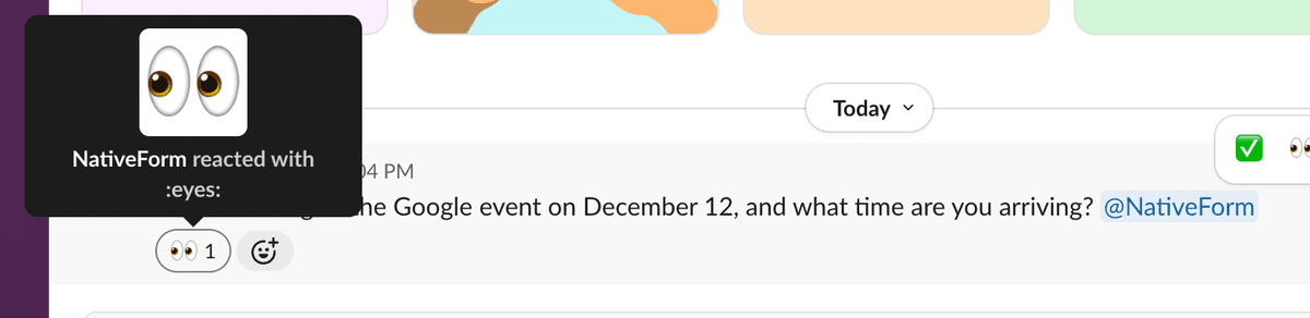 It starts listening